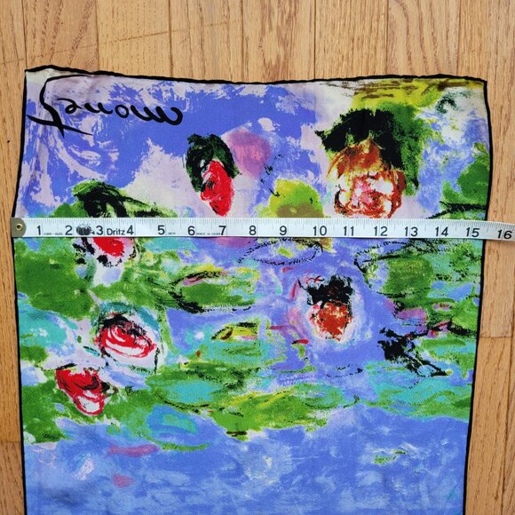 Monet Water Lillies Wearable Art Scarf 66" Long - Picture 6 of 8